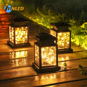 Lampe solaire extérieure métal et verre design moderne vintage lumière rétro jardin terrasse décoration extérieur économique élégant