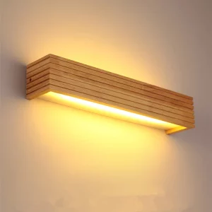 Applique murale LED bois naturel design moderne minimaliste chambre salon éclairage chaleureux économique élégant Applique murale LED bois naturel design moderne minimaliste chambre salon éclairage chaleureux économique élégant
