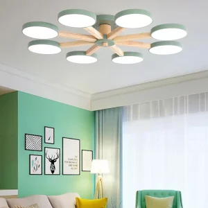 Plafonnier LED bois naturel design scandinave nordique moderne chambre salon éclairage chaleureux économique élégant Plafonnier LED bois naturel design scandinave nordique moderne chambre salon éclairage chaleureux économique élégant