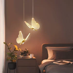 Suspension LED papillon design moderne éclairage chaleureux salon chambre décoration économique élégant Suspension LED papillon design moderne éclairage chaleureux salon chambre décoration économique élégant