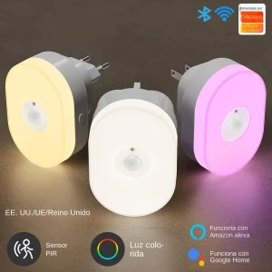 Veilleuse murale intelligente Wi Fi Tuya Smart LED capteur de mouvement RGB blanc chaud Alexa Google Home éclairage nocturne sécurisé moderne chambre couloir Veilleuse murale intelligente Wi Fi Tuya Smart LED capteur de mouvement RGB blanc chaud Alexa Google Home éclairage nocturne sécurisé moderne chambre couloir