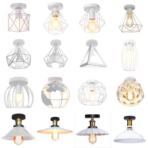 Plafonnier métal suspension design moderne industrielle vintage éclairage chaleureux salon cuisine chambre nordique économique élégant