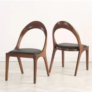 Chaise salle à manger bois massif moderne design néoclassique cuisine salon confortable élégance naturelle cuir rembourré Chaise salle à manger bois massif moderne design néoclassique cuisine salon confortable élégance naturelle cuir rembourré