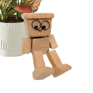 Figurine en bois naturel design scandinave pour bureau chambre table décoration intérieure mignon cadeau original Figurine en bois naturel design scandinave pour bureau chambre table décoration intérieure mignon cadeau original