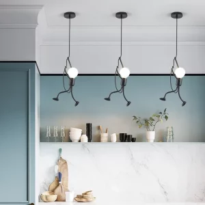Suspension lamp LED design moderne et ludique style artistique acrobatique plafonnier lumière salle salon chambre enfants Suspension lamp LED design moderne et ludique style artistique acrobatique plafonnier lumière salle salon chambre enfants
