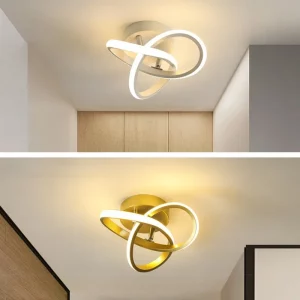 Plafonnier moderne design minimaliste nordique en aluminium acrylique LED éclairage intérieur salon chambre hallway