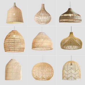Suspension LED bambou et bois naturel design scandinave bohème salon cuisine chambre éclairage chaleureux économique élégant Suspension LED bambou et bois naturel design scandinave bohème salon cuisine chambre éclairage chaleureux économique élégant