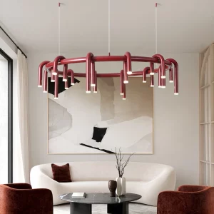 Plafonnier suspendu LED métal design moderne U-shaped éclairage salon chambre restaurant bar café créatif à la maison économique élégant