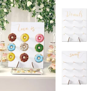 Présentoir mural en bois pour donuts support en bois naturel design moderne élégant pour mariage fête réception cadeau bébé Présentoir mural en bois pour donuts support en bois naturel design moderne élégant pour mariage fête réception cadeau bébé