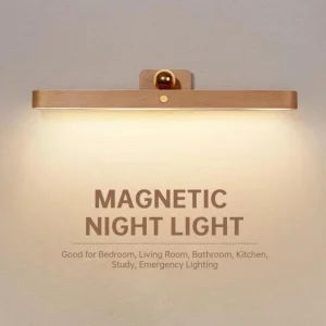 Veilleuse magnétique bois naturel style moderne minimaliste éclairage LED chambre salon bureau design épuré lumière chaleureuse installation facile économique Veilleuse magnétique bois naturel style moderne minimaliste éclairage LED chambre salon bureau design épuré lumière chaleureuse installation facile économique