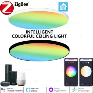 Plafonnier intelligent Led RGB CW design moderne minimaliste éclairage personnalisable salon chambre