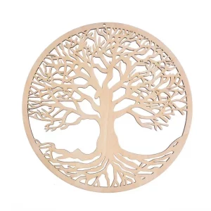 Plaque décorative murale en bois arbre de vie design naturel salle à manger chambre artisanat handmade style rustique moderne intérieur deco elegance naturelle bois clair artisanal craft Plaque décorative murale en bois arbre de vie design naturel salle à manger chambre artisanat handmade style rustique moderne intérieur deco elegance naturelle bois clair artisanal craft