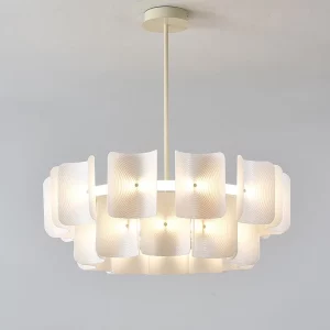 Plafonnier suspendu acrylique design minimaliste intérieur moderne salle à manger salon éclairage ambiant lumière douce certification ROHS
