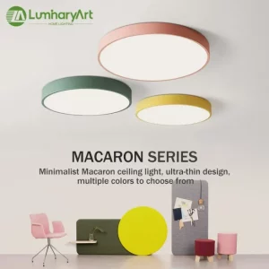 Plafonnier LED circulaire design minimaliste moderne luminaire déco intérieur chambre salon salle à manger balcon