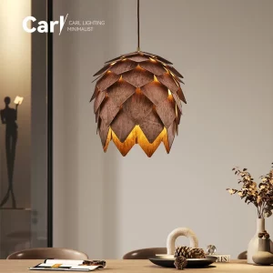 Suspension en bois naturel design moderne nordique luminaire éclairage chaleureux salon salle à manger bureau chambre ambiance élégante Suspension en bois naturel design moderne nordique luminaire éclairage chaleureux salon salle à manger bureau chambre ambiance élégante