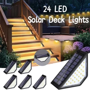 Lampes solaires murales extérieures design moderne IP65 éclairage LED énergies renouvelables patio escaliers terrasse écologique durable