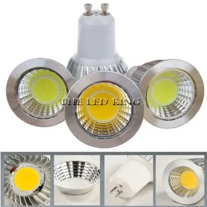 Ampoule LED GU10 spot éclairage directionnel COB 90° aluminium blanc jaune blanc doux 2700-3500K 85-265V économie d’énergie haute performance Ampoule LED GU10 spot éclairage directionnel COB 90° aluminium blanc jaune blanc doux 2700-3500K 85-265V économie d’énergie haute performance