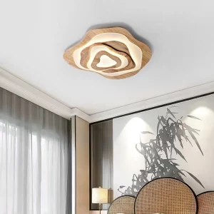 Plafonnier LED bois naturel design moderne organique chambre salon cuisine éclairage chaleureux économique élégant Plafonnier LED bois naturel design moderne organique chambre salon cuisine éclairage chaleureux économique élégant
