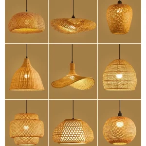 Plafonnier bambou rotin design naturel style chinois scandinave éclairage chaleureux salon chambre cuisine décoration artisanale élégante Plafonnier bambou rotin design naturel style chinois scandinave éclairage chaleureux salon chambre cuisine décoration artisanale élégante
