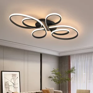Plafonnier LED moderne design minimaliste intérieur élégant éclairage plafond chambre salon bureau style contemporain lumière uniforme économie énergie certification qualité