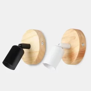 Applique murale en bois naturel design scandinave moderne  éclairage intérieur minimaliste  lampe murale LED  chambre  salon  cuisine  bureau  style nordique épuré