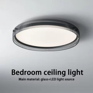 Plafonnier moderne en verre Design minimaliste contemporain pour chambre à coucher et bureau Éclairage LED créatif lumière douce décoration intérieure luxe