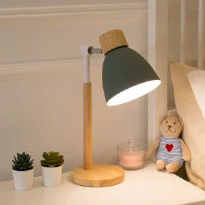 Lampe de table bois et métal design scandinave moderne lumière chaleureuse chambre bureau salon éclairage décoratif élégant économique