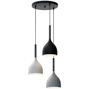 Suspension métal trois abat-jours modernes design minimaliste luminaire LED éclairage intérieur salon cuisine moderne élégant Suspension métal trois abat-jours modernes design minimaliste luminaire LED éclairage intérieur salon cuisine moderne élégant