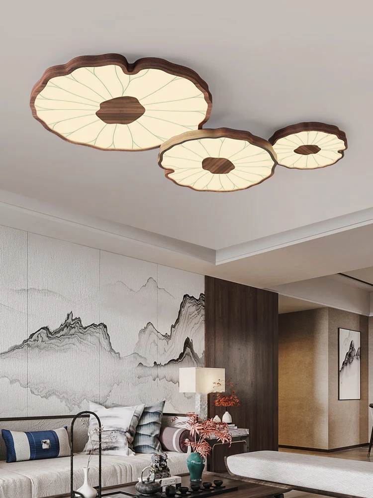 Plafonnier LED bois naturel design scandinave nordique moderne chambre salon éclairage chaleureux économique élégant
