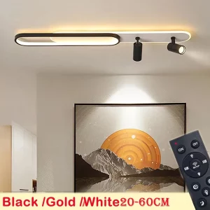 Plafonnier moderne LED design minimaliste aluminium acrylique lumière douce salon bureau cuisine éclairage intérieur élégant économie d’énergie
