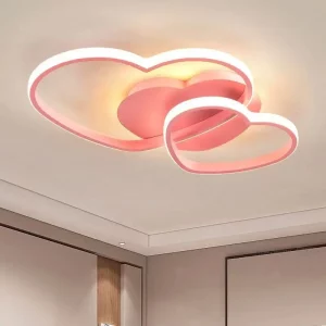 Plafonnier moderne en forme de cœur LED pour chambre d’enfant  design romantique  éclairage doux  安装 facile  entretien simple