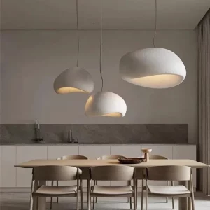 Suspension moderne ceramic design nordique lumière diffuse salon chambre salle à manger éclairage chaleureux décoration artisanale