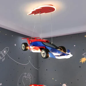 Suspension LED voiture course design moderne chambre enfant éclairage ludique économique Suspension LED voiture course design moderne chambre enfant éclairage ludique économique