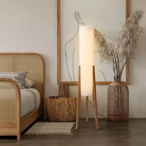 Plafonnier bois massif design nordique rétro Wabi Sabi éclairage chaleureux salon chambre café Art déco moderne écoénergétique E27