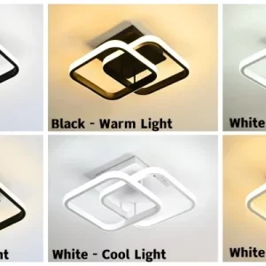 Plafonnier LED métal design moderne minimaliste lumière chaude intérieure éclairage salon chambre bureau élégance économique