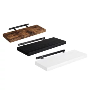 Étagère murale bois naturel design minimaliste  facile à installer pour salon  chambre  cuisine et bureau