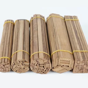 Bâtonnets en bois de bambou naturel  10 pièces/lot  matériaux artisanaux pour luminaires  déco intérieure  bricolage  style rustique nordique