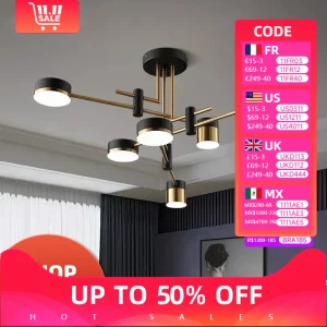 Plafonnier moderne design industriel laiton noir LED éclairage salon chambre cuisine suspendu lumière chaleureuse économique élégant Plafonnier moderne design industriel laiton noir LED éclairage salon chambre cuisine suspendu lumière chaleureuse économique élégant