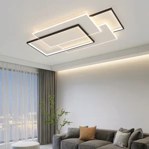 Plafonnier LED acrylique design nordique moderne éclairage réglable lumière blanche chambre salon épuré industriel