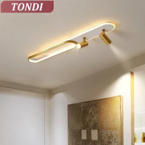 Plafonnier LED moderne design scandinave aluminium doré éclairage indirect direct salon chambre salle à manger couloir Plafonnier LED moderne design scandinave aluminium doré éclairage indirect direct salon chambre salle à manger couloir