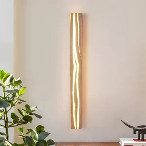 Applique murale bois naturel LED design moderne minimaliste éclairage ambiant salon chambre hall économique élégant