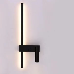 Applique murale moderne LED design minimaliste noir 60cm éclairage intérieur salon chambre élégance économique