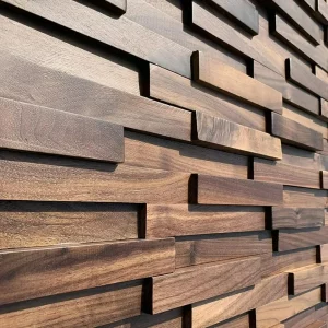 Panneau mural bois noyer noir naturel design moderne rustique salon chambre décoration murale élégante durable facile à installer