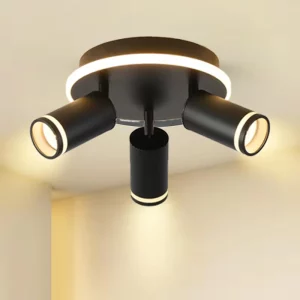 Plafonnier LED aluminium design moderne minimaliste lumière ambiance salon cuisine bureau éclairage réglable élégant économique