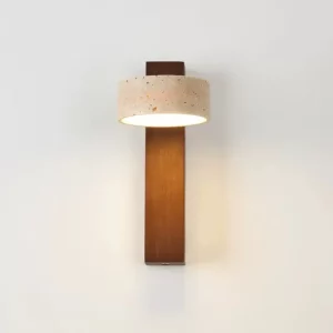 Applique murale bois terrazzo lumière LED design moderne minimaliste chambre salon éclairage chaleureux économique élégant