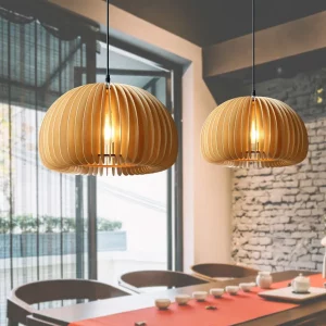 Suspension en bois naturel design moderne scandinave luminaire déco salle à manger chambre salon éclairage chaleureux handmade élégant Suspension en bois naturel design moderne scandinave luminaire déco salle à manger chambre salon éclairage chaleureux handmade élégant