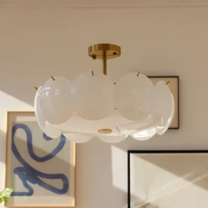Plafonnier verre moderne minimaliste design vintage années 60-70 luminaire salle à manger salon chambre lumière douce E14 incluse Plafonnier verre moderne minimaliste design vintage années 60-70 luminaire salle à manger salon chambre lumière douce E14 incluse