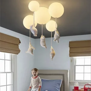 Plafonnier LED ours animaux enfants chambre design moderne éclairage intérieur luminaires suspendus pendentif décoration chaleureux sécurisant Plafonnier LED ours animaux enfants chambre design moderne éclairage intérieur luminaires suspendus pendentif décoration chaleureux sécurisant