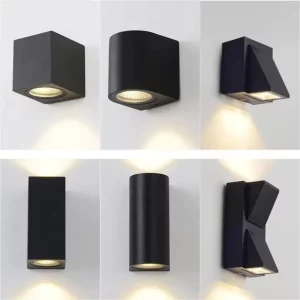 Applique murale moderne en métal Design contemporain et éclairage LED étanche pour extérieur et intérieur