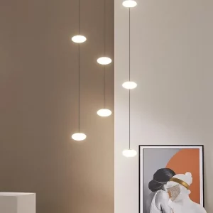 Plafonnier LED aluminium design moderne suspendu lumière douce salon chambre bureau éclairage personnalisable économique élégant